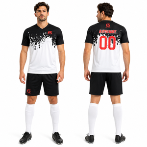 Ensemble de maillots de football personnalisés par sublimation, uniforme de football respirant, vêtements de sport pour hommes et jeunes, tenue d'équipe, vêtements de football à séchage rapide - Product Image 3