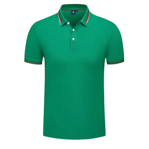 Camisas de Golf Casuales para Hombre, 100% Poliéster, Color Verde Sólido, Cierre de Botones, Manga Corta, Tejido de Punto de Secado Rápido, Econex Sports, Venta al Por Mayor - Product Image 1