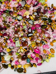 Turmalina Natural Multicolor, Piedras Preciosas de Corte Mixto, Calidad AAA, Brillo AAA, Multicolor, Certificadas por IGI para la Fabricación de Joyas - Product Image 4