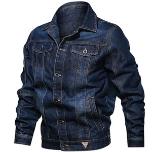 Veste en jean pour homme, style américain rétro, coupe ample, grande taille, uniforme de baseball, veste en maille camouflage - Product Image 1