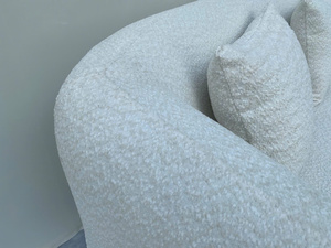Curved Boucle Three Seat <b>Sofa</b> with Cushion Back Semicircle Shape Modern Design Durable <b>Foam</b>-Filled for Apartment and Living Room - Product Image 6