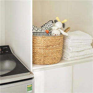Cesta de Jacinto de Agua de Vietnam, Hecha a Mano, Duradera, para Almacenamiento de Artículos Diversos, con Asas, Estilo Lavandería, Decoración Vintage para el Hogar 2026, Precio Especial - Product Image 5