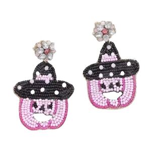 Halloween Parties Spéciale Mode Dangle Boucles D'oreilles Nouvelle Arrivée Cross-Border Handmade Beads Sweet Sequins Trendy Creative - Product Image 1
