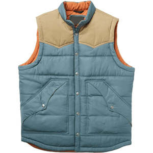 Chaleco Acolchado Rojo con Capucha y Ribete de Piel, Chaqueta Casual de Invierno de Poliéster Resistente al Viento, Cierre de Cremallera, Unisex - Product Image 1
