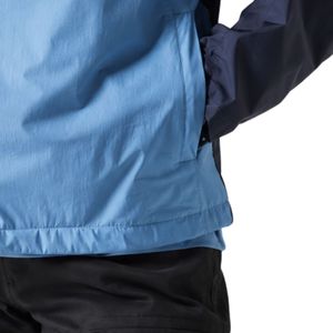 <b>Navy</b> Blue <b>Men's</b> Color Block Overhead <b>Jacket</b> Hooded Pullover Windbreaker Long Sleeve Outdoor Casual Lightweight Sportswear - Product Image 5