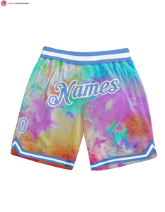 Authentic Breathable Board Shorts for Plus Size Men Casual Pink <b>Light</b> Blue White Palm <b>Trees</b> 3D Pattern Embroidery Custom - Product Image 4