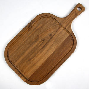 Planche à découper rectangulaire personnalisable en bois de noyer massif, grand format, écologique, type bloc de boucher, résistante au lave-vaisselle, forme croissant - Product Image 4