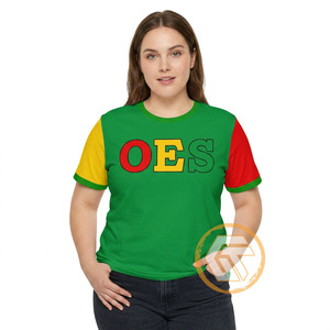 T-shirt décontracté d'été pour femme Eastern Star, 100 % coton jersey, respirant, anti-plis, anti-boulochage, col en V, demi-manches, vente en gros - Product Image 1