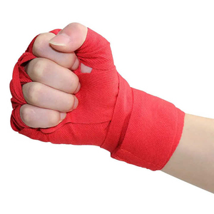 Cotton Durable Boxing Hand <b>Wraps</b> (Yellow Red Blue White <b>Black</b>) for Gym Training Comfortable Fit All Seasons Use - Product Image 2