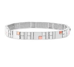 Pulsera de Oro Blanco y Oro Rosa de 18K con Diamantes CVD Cultivados en Laboratorio, Estilo Étnico para Mujer, Ideal para Regalo de Boda o Fiesta - Product Image 2