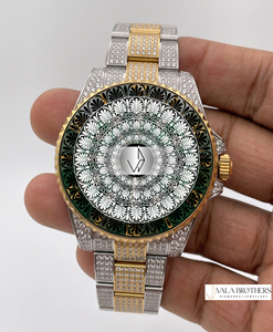 Luxury Cartoon Antique Iced Square <b>Case</b> Quartz <b>Watch</b> Stainless Steel Moissanite Diamond Analog 38mm Sapphire Crystal Chronograph - Product Image 1
