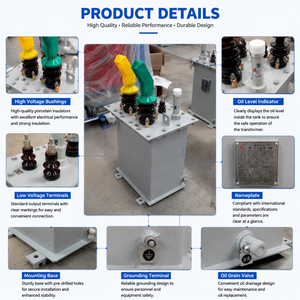 Transformator Distribusi Celup Minyak Satu Fasa XUSHENG ELECTRIC D13-BM 5kVA 10kV/230V Tertutup Rapat Hemat Energi 50/60Hz Tiang - Product Image 3