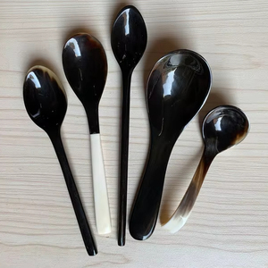 Cucharas de Cuerno de Búfalo Natural para Miel, Café, Té, Juego de Cucharas para Regalo - Product Image 4