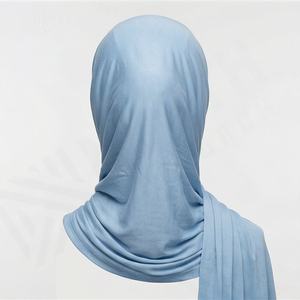 Vente en gros de hijabs maxi en jersey, foulards extensibles double face, châles en coton de qualité supérieure, doux, respirants, élégants, couleur personnalisée - Product Image 2