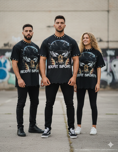 เสื้อยืดแห้งเร็ว ลูกค้าต้องการมากที่สุด งานสกรีนโลโก้ด้วยคริสตัลแบบกำหนดเอง เสื้อผ้าสตรีทแวร์ ดีไซน์สวยที่สุด เสื้อยืดทรงครอปแบบบ็อกซี่ - Product Image 3