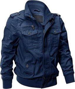 เสื้อแจ็คเก็ตแบบมีซิปด้านหน้า น้ำหนักเบา มีหลายกระเป๋า คอตั้ง กันลม - Product Image 3