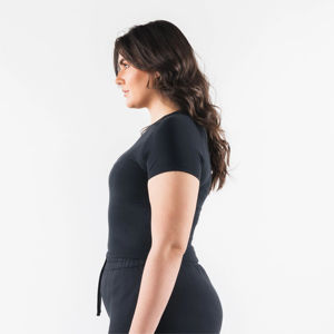 Top Corto de Diseño Único Vintage para Mujer, Ajustado, Informal, Transpirable, de Secado Rápido, Moderno, para el Verano, para el Gimnasio, para Uso Diario, Elástico - Product Image 2