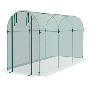 Rete da Giardino in Acciaio Zincato Verde 4FT X 12FT con Porta con Cerniera, Tenda di Protezione per Piante - Product Image 1
