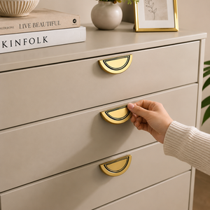 Modern Geometric Zinc Alloy Square Durable Cabinet Drawer Pull Handle for Kitchen <b>Wardrobe</b> Dresser Furniture <b>Hardware</b> - Product Image 3