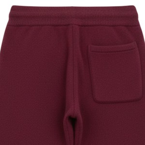 Pantalon de jogging tricoté bordeaux unisexe, en maille douce, taille élastique, décontracté, streetwear, chaud pour l'hiver, tailles personnalisées - Product Image 4