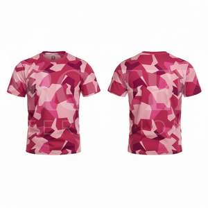 T-shirt personnalisé pour homme à manches courtes, motif camouflage uni, design de logo personnalisé, tendance et à la mode - Product Image 6