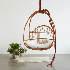 Best Selling Rustic Natural Rattan Hanging <b>Egg</b> <b>Swing</b> <b>Chair</b> Luxury Modern European Style Sustainable For Outdoor Garden Use - Product Image 1