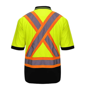 เสื้อกั๊กตาข่ายสีเหลืองสะท้อนแสงสำหรับผู้ใหญ่แอนซี่คลาส2 EN ISO Class 1ป้ายยี่ห้ออุตสาหกรรม - Product Image 4