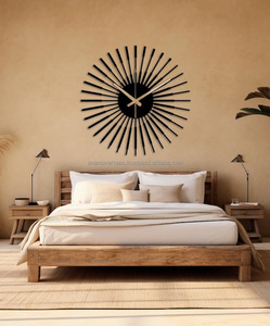 Đồng cổ <span class=keywords><strong>Sunburst</strong></span> Đồng hồ treo tường mộc mạc kim loại hiện đại <span class=keywords><strong>Retro</strong></span> thiết kế độc đáo Đồng hồ treo tường cho trang trí nội thất - Product Image 4