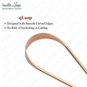 HealthAndYoga Nouveauté : Nettoyeur de Langue en Cuivre Q Loop pour une Haleine Fraîche – Outil d'Hygiène Buccale Fabriqué en Inde – Exportateur - Product Image 3