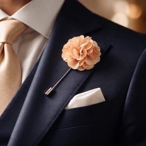Épinglette en émail durable en forme de fleur pour hommes |   Accessoire de blazer formel pour le marié |   Couleurs et tailles personnalisables - Product Image 3