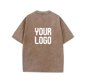 T-shirt Homme Oversize Y2K Hip Hop Vintage Tie-Dye Délavé Rétro Épaules Tombantes Style Gothique Streetwear - Product Image 6