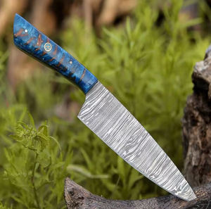 Couteau de Chef en Acier Damas Fait Main, Manche en Résine Forgé, Couteau de Cuisine Premium, Fournisseur OEM, Ambidextre, Compatible Lave-Vaisselle - Product Image 1