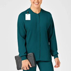 Tenues médicales personnalisées pour femmes, vêtements professionnels pour personnel hospitalier, matière polyester/nylon/micro-stretch, OEM, exportation mondiale - Product Image 2