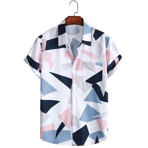 Chemise unie pour homme à manches courtes, double boutonnage, respirante, de haute qualité, style hawaïen, pour l'été, collection 2026, avec option OEM, vente en gros - Product Image 3