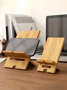 Soporte de Madera Hecho a Mano para Teléfono, Soporte Móvil de Madera Natural para el Hogar, Oficina, Mesa de Estudio y Uso Diario - Product Image 4