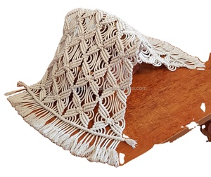 Beautifully Handmade Natural Handmade Cotton Rope Braided <b>Macrame</b> <b>Table</b> <b>Runner</b> Party Home Decor - Product Image 1