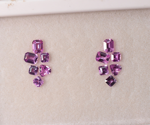 Piedra Preciosa de Zafiro Rosa Natural, Pequeña, Calibrada, para la Elaboración de Joyería - Product Image 1