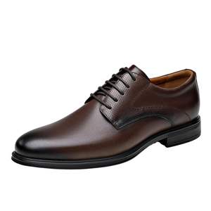 Zapatos de Oficina de Cuero para Hombre, Punta Redonda, Calzado Formal de Negocios Premium, Cómodos, con Cordones, Fabricante OEM - Product Image 6