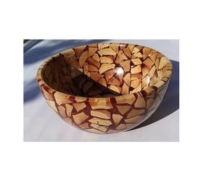 Moderna Tazón de Madera con Resina Epoxi Hecha a Mano, con Revestimiento Libre de BPA y Bordes de Madera Artesanales para Exhibición Decorativa - Product Image 3