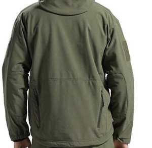<b>Men's</b> bomber Fleece Jacket Windproof Polyester Material Regular Fit Autumn Workwear Style Zipper Closure Solid Color - Product Image 4