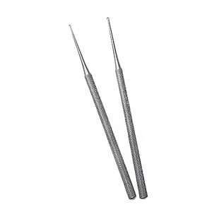 Curettes Buck Ear 6,5 pouces, pointues et à bout arrondi, droites et courbées, instruments chirurgicaux ORL en acier inoxydable, pour cire d'oreille de précision - Product Image 6