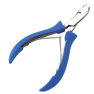 Coupe-ongles professionnel en acier inoxydable de qualité supérieure avec poignée bleue, lame incurvée tranchante, coupe-ongles de précision pour les doigts, manucure professionnelle - Product Image 2