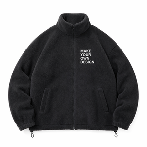 Green Fleece <b>Jacket</b> Women Full <b>Zip</b> Sherpa Coat Stand Collar Loose Fit <b>Zip</b> <b>Up</b> Outerwear Custom Logo Casual Wear - Product Image 3