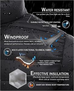 <b>Men's</b> Lightweight Packable Down Coat Waterproof Winter Hooded Stand Collar 100% Down Custom Quilted Storage <b>Pouch</b> - Product Image 5