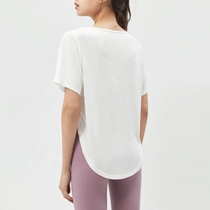 High Selling Womens T Shirts Loose Fit Crewneck Short Sleeve Tops Summer Casual Blouse Y2K Basic Tee Beach Slim Fit Tshirts - Product Image 4