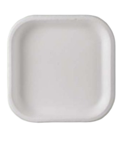 150mm Square Biodegradable Sugarcane Bagasse Plate 6 Inch <b>Disposable</b> Dessert Cake Plate Eco Friendly Catering <b>Tableware</b> - Product Image 3