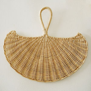 Decoración de pared con abanicos de ratán, ideas de estilo boho para paredes, abanicos tejidos sostenibles de buena calidad. - Product Image 6