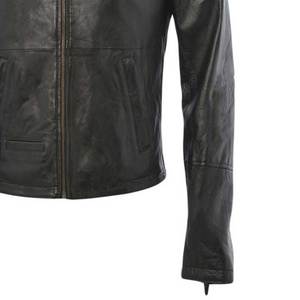 Fabricant OEM de vestes en cuir streetwear, vestes en cuir de vachette véritable sur mesure, vestes d'hiver pour hommes - Product Image 6