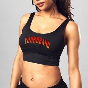 Top Deportivo de Yoga Personalizado, Elástico en 4 Direcciones, Absorbente de Humedad, Cuello Halter, Sin Costuras, para Entrenamiento, Running, Gimnasio, Yoga, para Mujer - Product Image 1
