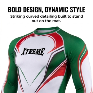 Rashguard de MMA y BJJ de Talla Personalizada, Equipo Deportivo, Rashguard de Artes Marciales, Proveedor de Rashguards, Equipo de Entrenamiento de Compresión - Product Image 2